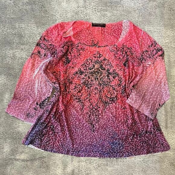 Y2k Appropriate Behavior graphic top pink - Picture 1 of 6